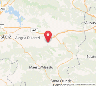 Map of Alaitza, Basque Country