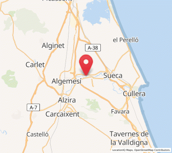 Map of Albalat de la Ribera, Valencia