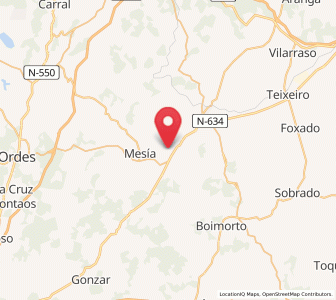 Map of Albixoi, Galicia