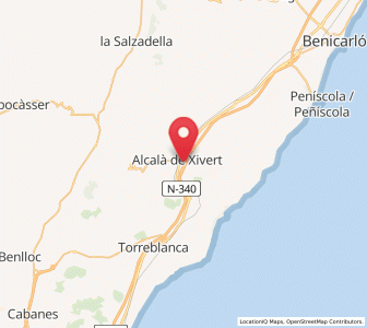 Map of Alcalà de Xivert, Valencia