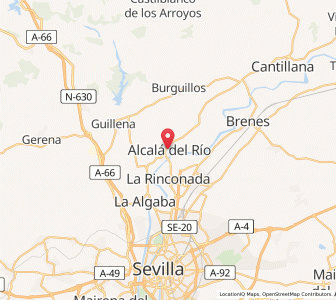 Map of Alcalá del Río, Andalusia