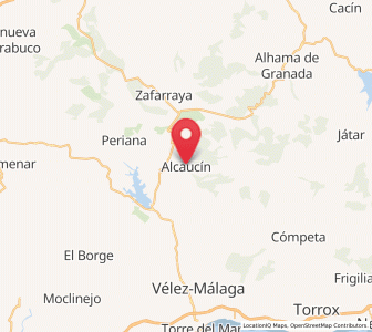 Map of Alcaucín, Andalusia