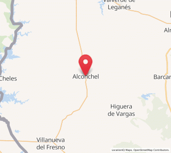 Map of Alconchel, Extremadura