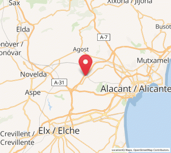 Map of Alcoraya, Valencia