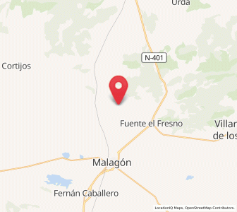 Map of Almoguera, Castille-La Mancha