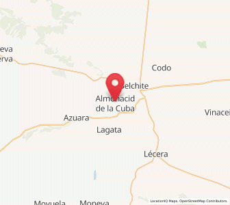 Map of Almonacid de la Cuba, Aragon