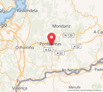 Map of Angoares, Galicia