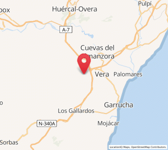 Map of Antas, Andalusia