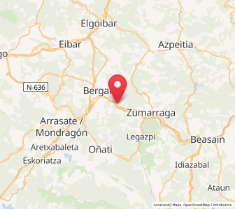 Map of Antzuola, Basque Country