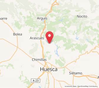 Map of Apiés, Aragon