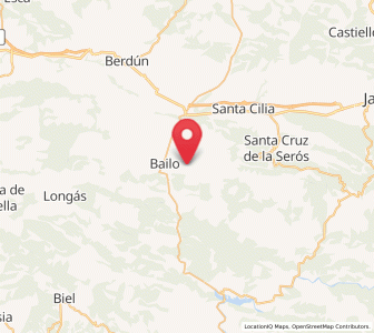 Map of Arbués, Aragon