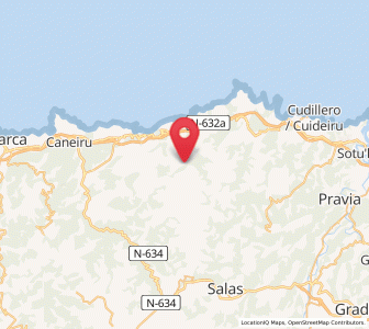 Map of Arcallana, Asturias