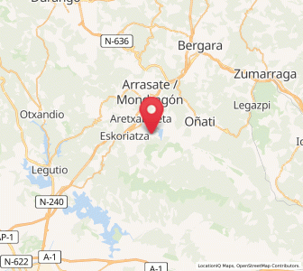 Map of Areantza, Basque Country