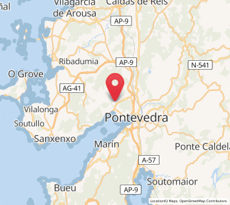 Map of Arís, Galicia