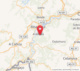Map of Arnoia, Galicia