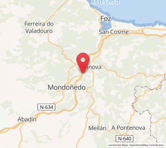 Map of Arrojo, Galicia