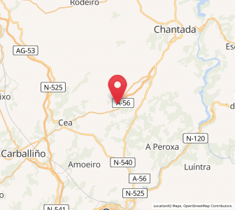 Map of As Lamas, Galicia