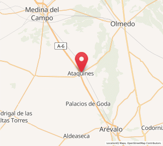 Map of Ataquines, Castille and León