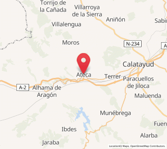 Map of Ateca, Aragon