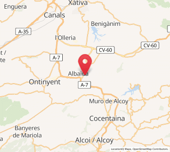 Map of Atzeneta d'Albaida, Valencia