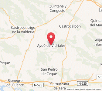 Map of Ayoó de Vidriales, Castille and León