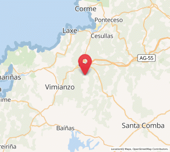 Map of Bamiro, Galicia