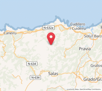 Map of Baos, Asturias