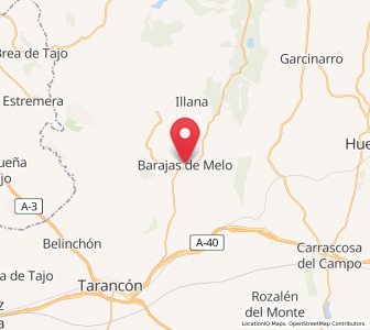 Map of Barajas de Melo, Castille-La Mancha
