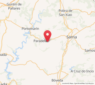 Map of Barán, Galicia