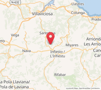 Map of Bargaedo, Asturias