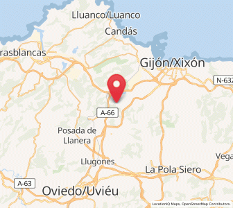 Map of Batiao, Asturias