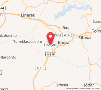 Map of Begíjar, Andalusia