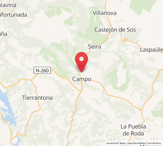 Map of Beleder, Aragon