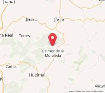 Map of Bélmez, Andalusia