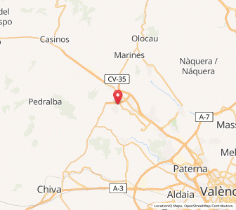 Map of Benaguasil, Valencia