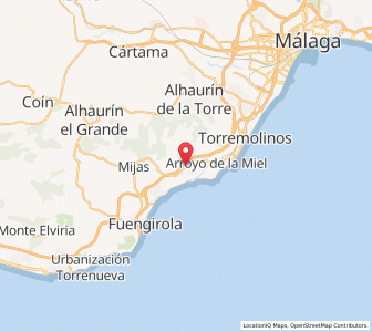 Map of Benalmádena, Andalusia