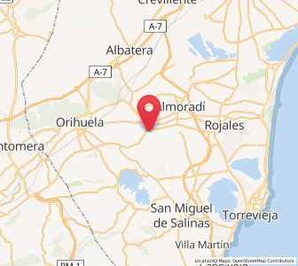 Map of Benejúzar, Valencia