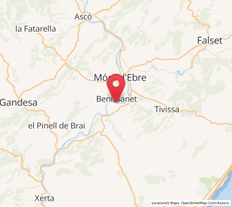 Map of Benissanet, Catalonia
