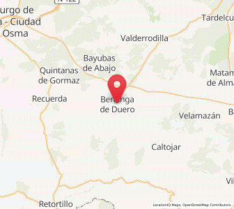 Map of Berlanga de Duero, Castille and León