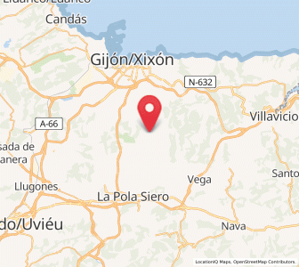 Map of Bobia, Asturias