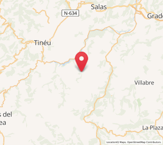 Map of Boinás, Asturias