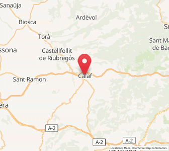 Map of Calaf, Catalonia