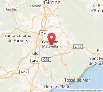 Map of Caldes de Malavella, Catalonia