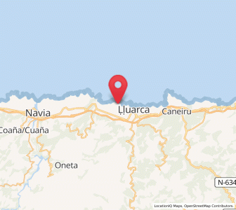 Map of Calella, Asturias
