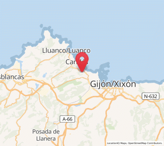 Map of Calera, Asturias