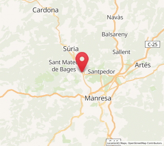 Map of Callús, Catalonia