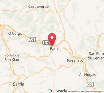 Map of Calvela, Galicia