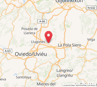 Map of Campa, Asturias