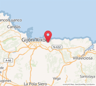 Map of Candanal, Asturias