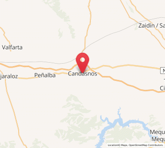 Map of Candasnos, Aragon